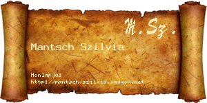 Mantsch Szilvia névjegykártya